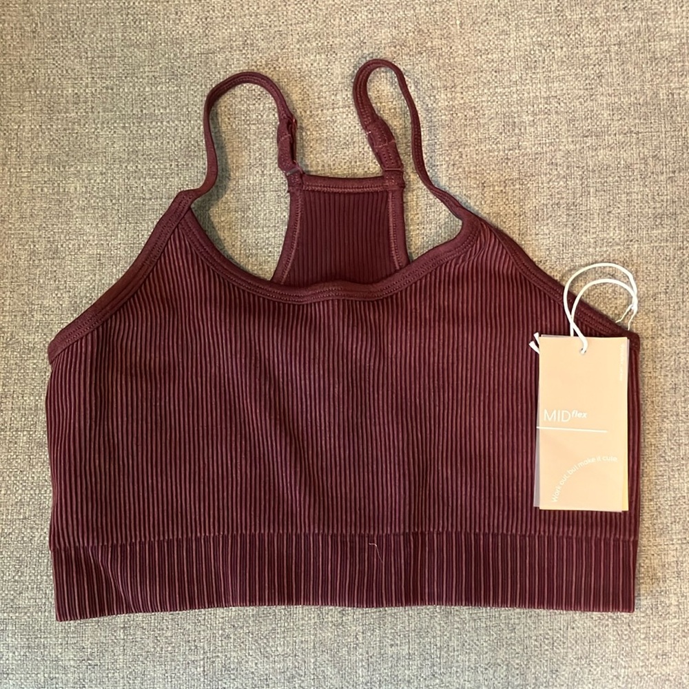 PopFlex What’s The Scoop Ribbed Bralette